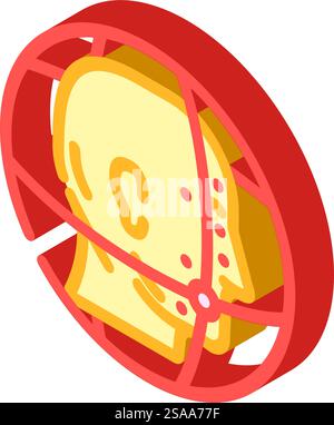 Isometrischer Symbolvektor für 3D-Gesichtszuordnung. 3D-Gesichtsdarstellung. Isolierte Symboldarstellung. 3D-Darstellung des isometrischen Symbols für die Gesichtsdarstellung Stock Vektor