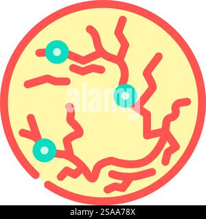 Retina Scan biometrischer Farbsymbolvektor. Biometrisches Zeichen des Retina-Scans. Isolierte Symboldarstellung. Retina Scan biometrische Farbsymbolvektor-Illustration Stock Vektor