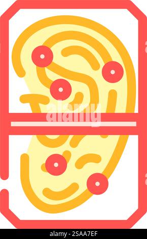 Farbsymbolvektor der Ohrerkennung. Ohrerkennungszeichen. Isolierte Symboldarstellung. Vektorgrafik für Ohr-Erkennung Stock Vektor