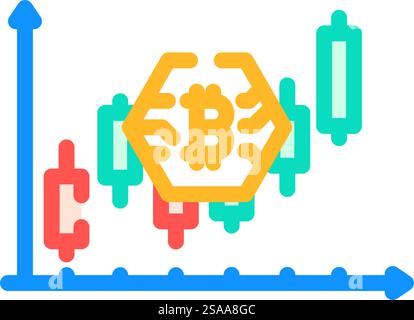 Profitability Kryptowährung Mining Farbsymbolvektor. Profitability Kryptowährung Mining-Zeichen. Isolierte Symboldarstellung. Rentabilität Kryptowährung Mining Farbe Symbol Vektor Illustration Stock Vektor