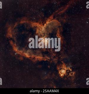 Herznebel im Sternbild Cassiopeia 26. Januar 2025 Stockfoto