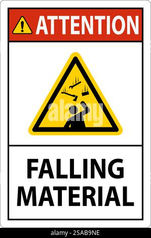 Hinweisschild Fallendes Material Stock Vektor
