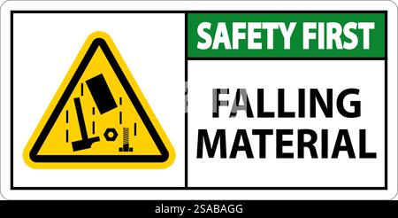 Sicherheitsschild, Herabfallendes Material Stock Vektor