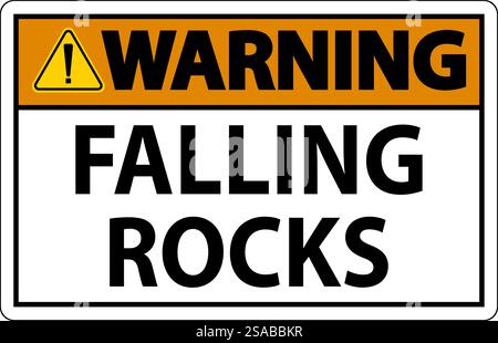 Warnschild, Fallende Felsen Stock Vektor