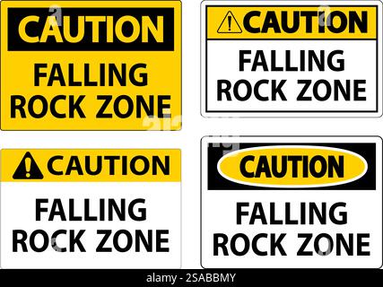 Warnschild, Falling Rock Zone Stock Vektor