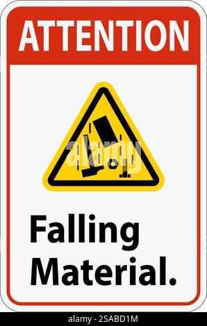 Hinweisschild, Herabfallendes Material Stock Vektor