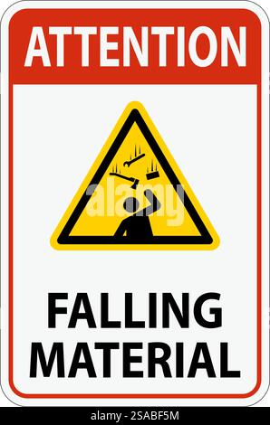 Hinweisschild Fallendes Material Stock Vektor