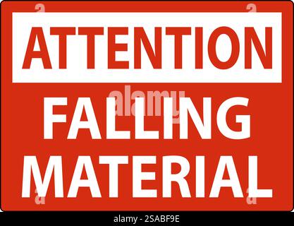 Hinweisschild Fallendes Material Stock Vektor