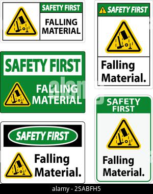 Sicherheitsschild, Herabfallendes Material Stock Vektor