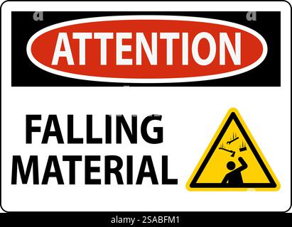 Hinweisschild Fallendes Material Stock Vektor