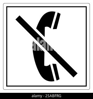 Kein Telefonzeichen für Unternehmen und Standorte Stock Vektor