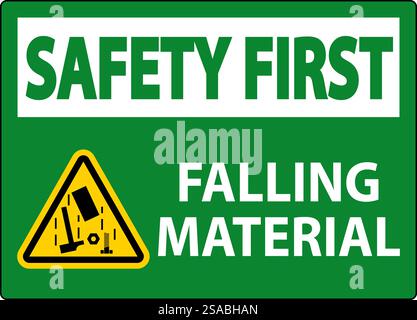 Sicherheitsschild, Herabfallendes Material Stock Vektor