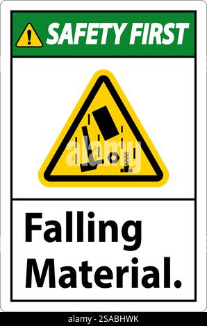 Sicherheitsschild, Herabfallendes Material Stock Vektor