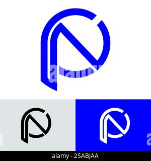 Buchstaben Monogramm-Logo PN, NP, P und N, elegantes und professionelles Letter-Icon-Design Stock Vektor