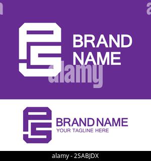 Buchstaben Monogramm-Logo PS, SP, P und S, elegantes und professionelles Letter-Design Stock Vektor