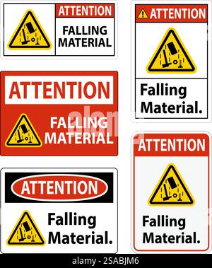 Hinweisschild, Herabfallendes Material Stock Vektor