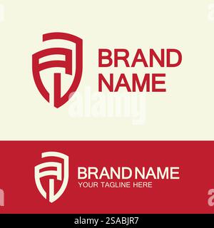 Einfaches Logodesign mit kreativem AJ- oder ja-Monogramm. Stock Vektor