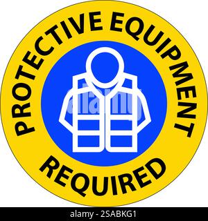 Bodenschild, Schutzausrüstung Erforderlich Stock Vektor