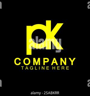 Ursprüngliche Letter PK Logo Design Vektorvorlage. Stock Vektor