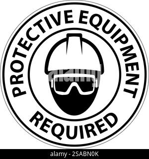 Bodenschild, Schutzausrüstung Erforderlich Stock Vektor
