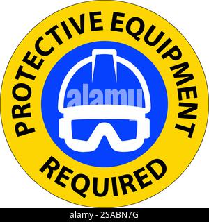 Bodenschild, Schutzausrüstung Erforderlich Stock Vektor