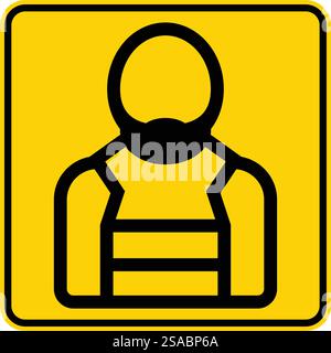 Ein Bodyprotektor, eine Bodypanzer-Ikone Stock Vektor