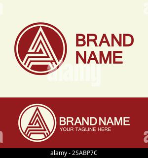 Einen Brief Logo Business Template Vektor Icon Design Stock Vektor