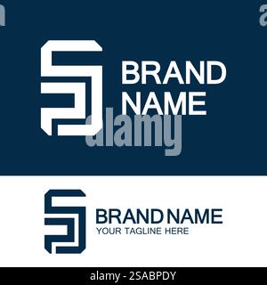 Buchstaben Monogramm-Logo PS, SP, P und S, elegantes und professionelles Letter-Design Stock Vektor