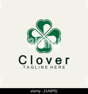 Design Der Logovorlage „Kleeblatt“ Stock Vektor