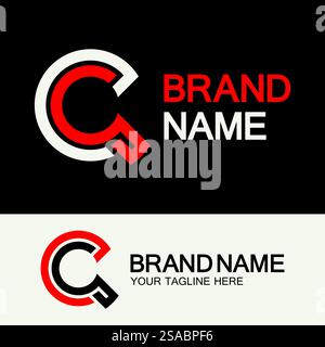 QC-Logo oder CQ-Logo. Vorlage für Creative Letter QC oder CQ-Monogramm-Logo. Stock Vektor