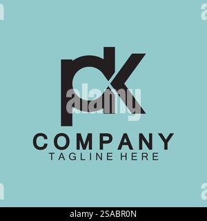 Ursprüngliche Letter PK Logo Design Vektorvorlage. Stock Vektor