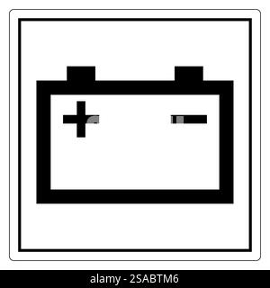 Einfaches Batteriesymbol für den elektrischen Einsatz Stock Vektor