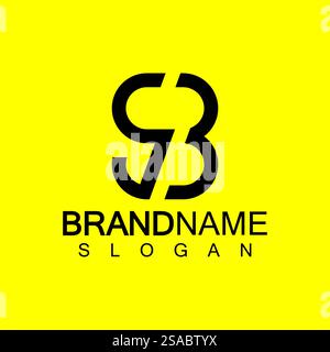 Designvorlage für Buchstaben SB oder BS-Logo Stock Vektor