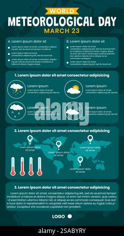 Meteorologischer Tag Infografik Flat Cartoon Hand Gezeichnete Vorlagen Hintergrund Illustration Stock Vektor
