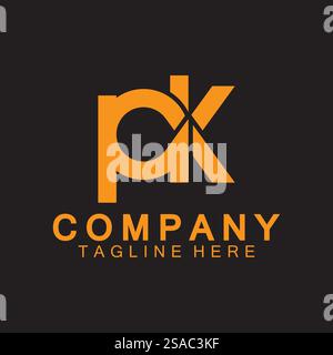 Ursprüngliche Letter PK Logo Design Vektorvorlage. Stock Vektor