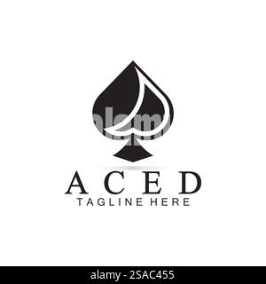 ACE Logo Design für Casino Poker Business, Gamble, Kartenspiel, Spekulat usw.-Vektor Stock Vektor