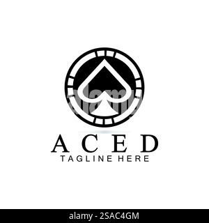 ACE Logo Design für Casino Poker Business, Gamble, Kartenspiel, Spekulat usw.-Vektor Stock Vektor