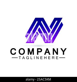 Buchstabe N logo Icon Design template Elemente Stock Vektor