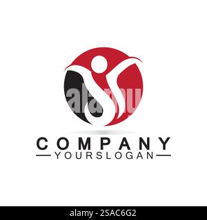 Success People Logo Vektor Design-Vorlage Stock Vektor