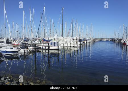 Ostsee-Jachthafen. Heiligenhafen Stockfoto