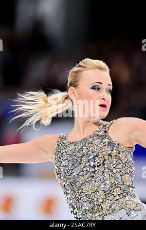 Antonina DUBININA (SRB), während des Women Short Program, bei der ISU Europameisterschaft 2025, in der Tondiraba Ice Hall, am 29. Januar 2025 in Tallinn, Estland. Quelle: Raniero Corbelletti/AFLO/Alamy Live News Stockfoto