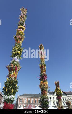 Symbolische Osterpalmen in Swinoujscie, Polen, Europa Stockfoto