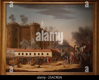 Musee de la Legion d’honneur, Paris, Frankreich. . Die französische Schule des frühen 19. Jahrhunderts, der Sturm auf die Bastille, die Verhaftung von M. de Launay, am 14. Juli 1789, Stockfoto