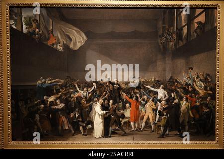 Carnavalet Museum, Paris, Frankreich. Der Tennisplatz-Eid, 20. Juni 1789. Skizze von Jacques-Louis David, Öl auf Leinwand, nach 1791 Stockfoto