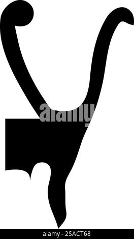 Ägyptisches Hieroglyphenelement. Hilft bei der Erstellung eines historischen Aaand-Trvel-Designs. Vektorabbildung... Nahtlose Hieroglyphen Stock Vektor