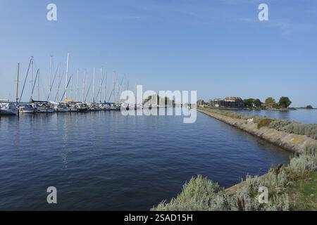 Fehmarn, Hafen in Orth Stockfoto