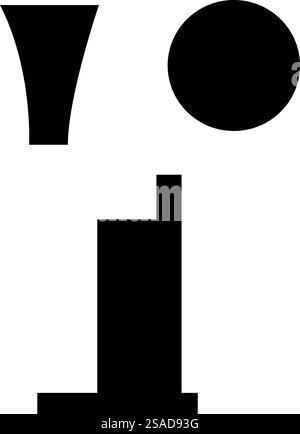 Ägyptisches Hieroglyphenelement. Hilft bei der Erstellung eines historischen Aaand-Trvel-Designs. Vektorabbildung... Nahtlose Hieroglyphen Stock Vektor