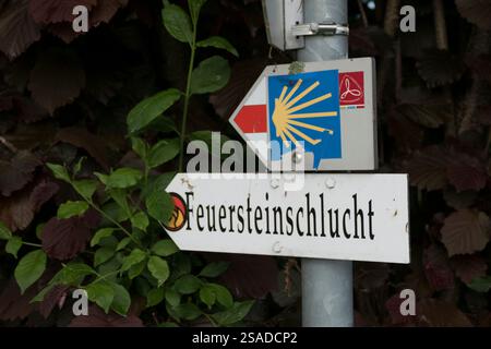 Feuersteinschlucht, Münchner Jakobsweg, Bayern, Deutschland im Sommer Stockfoto