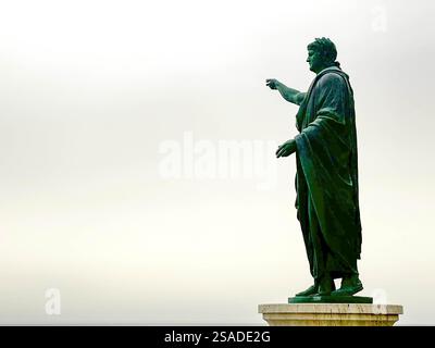 Statue des römischen Kaisers Nero in Anzio, Italien Stockfoto