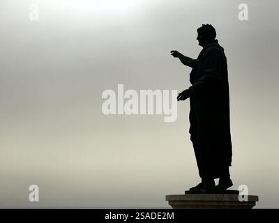 Statue des römischen Kaisers Nero in Anzio, Italien Stockfoto